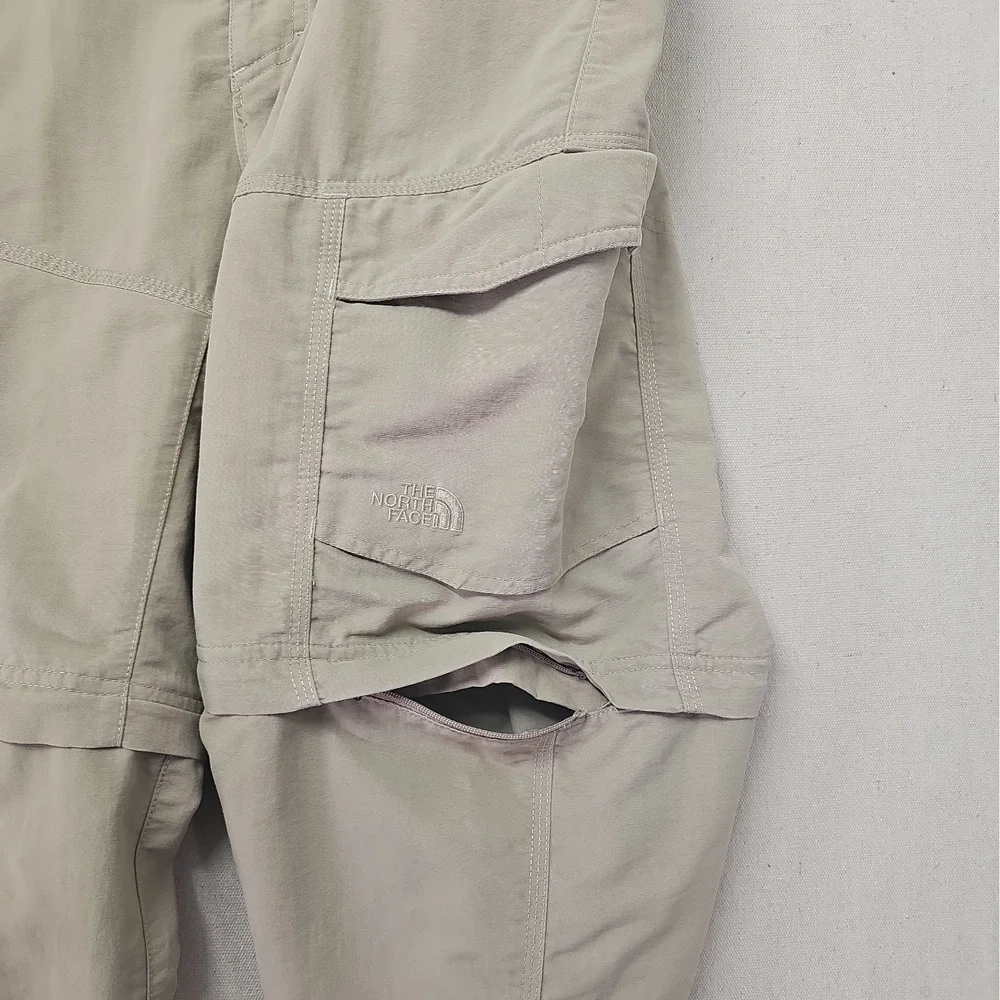 The North Face Pants Men's Medium Beige Nylon Convertible Hiking Outdoor NO BELT